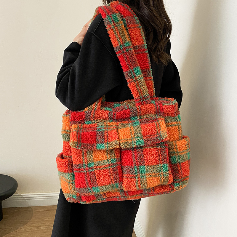 Linen Bag Bulk - Lamb Fleece tote bags for women