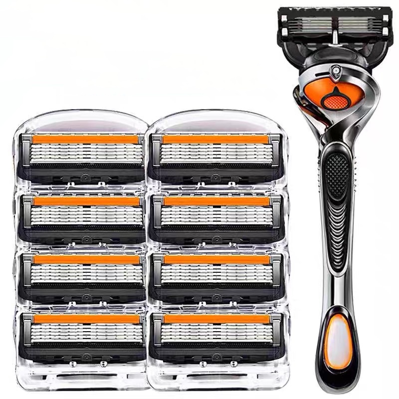 Safety Razor Handle - 5-Layer Replaceable Safety Blades, Men's Manual