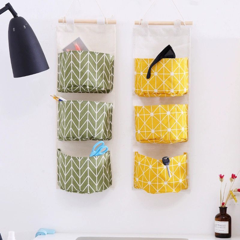 1PC Three Pockets Hanging Wall - Linen Bag Bulk ulasan dan harga