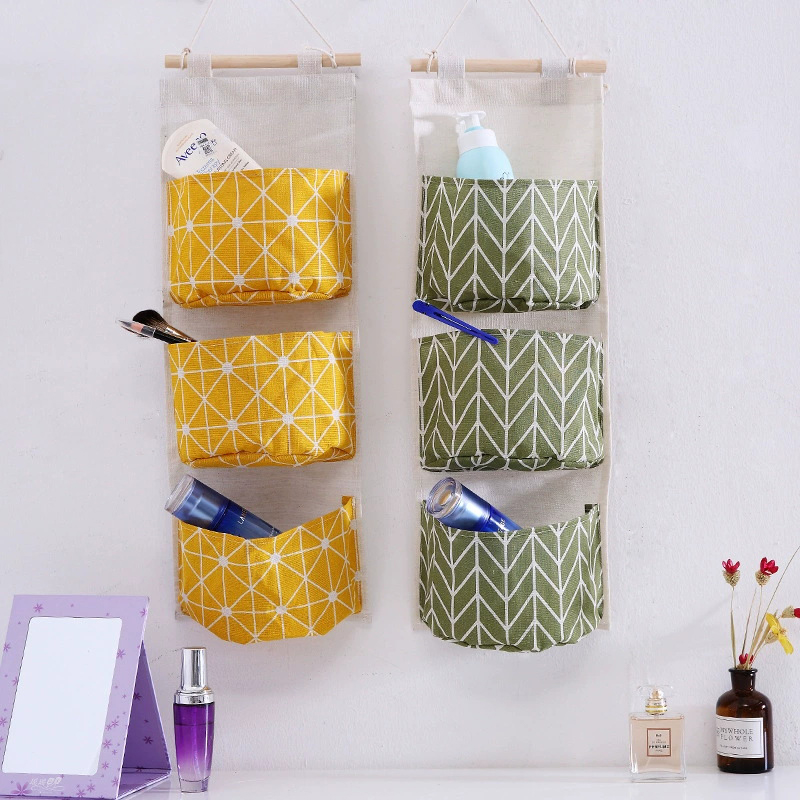 1PC Three Pockets Hanging Wall - Linen Bag Bulk ulasan dan harga
