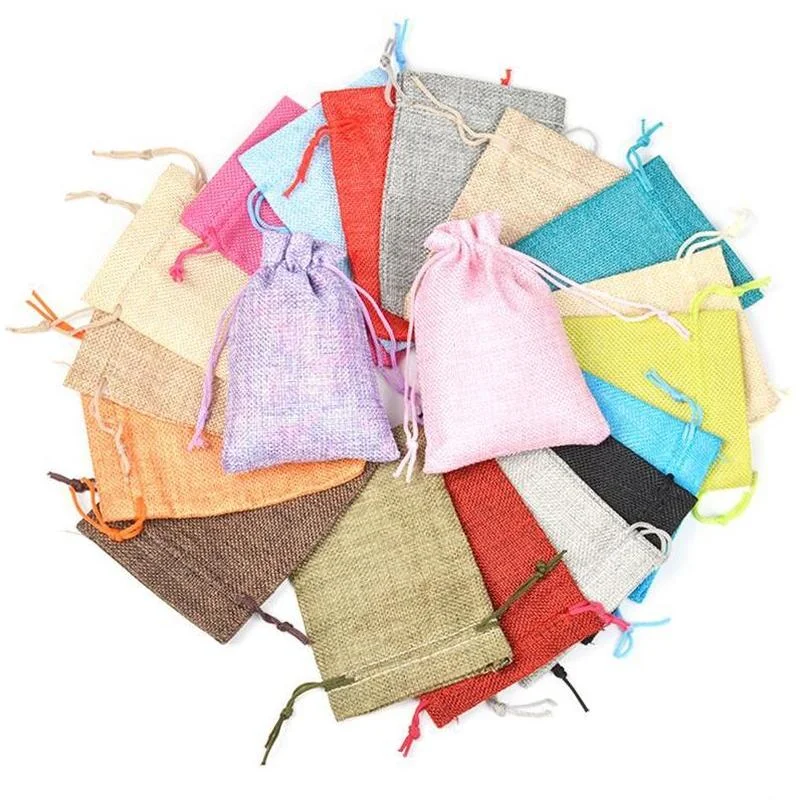 50pc/lot 7x9 9x12 10x14 13x18  - Linen Bag Bulk ulasan dan harga