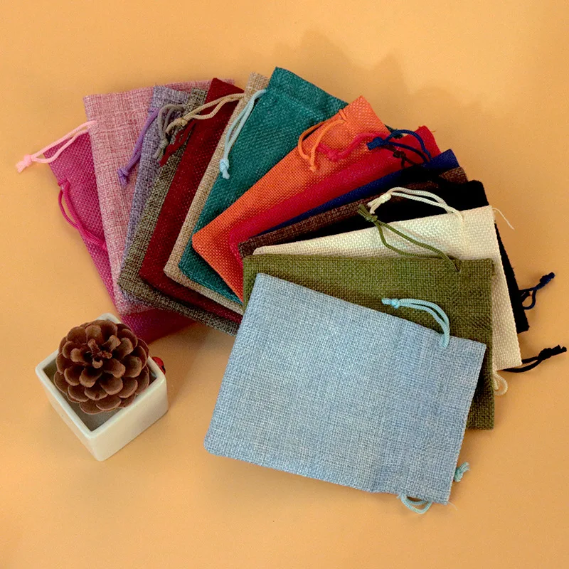 50pc/lot 7x9 9x12 10x14 13x18  - Linen Bag Bulk ulasan dan harga