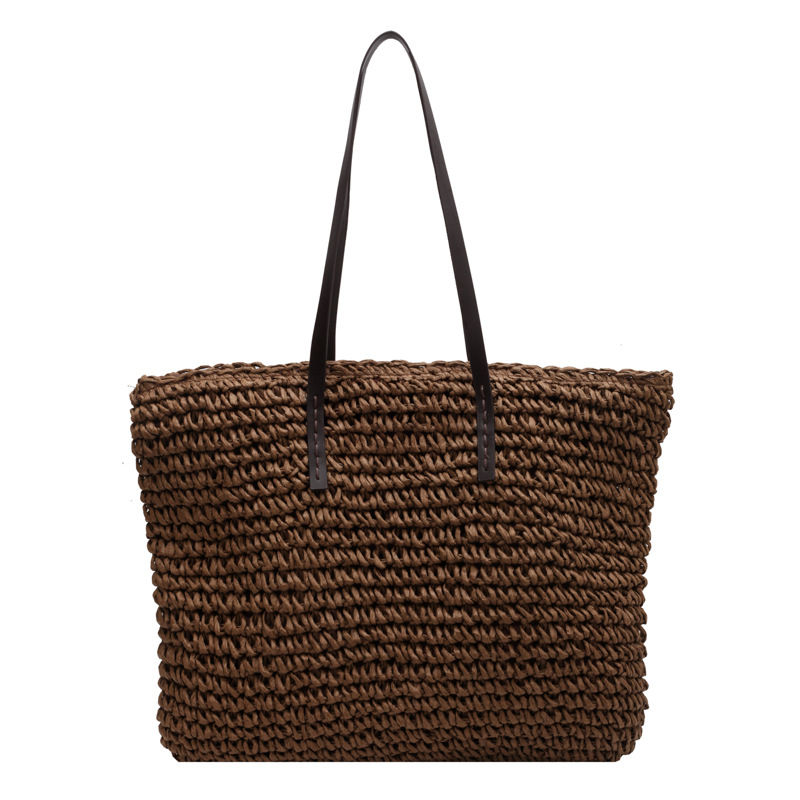 Straw Woven Tote Bags Casual L - Linen Bag Bulk ulasan dan harga