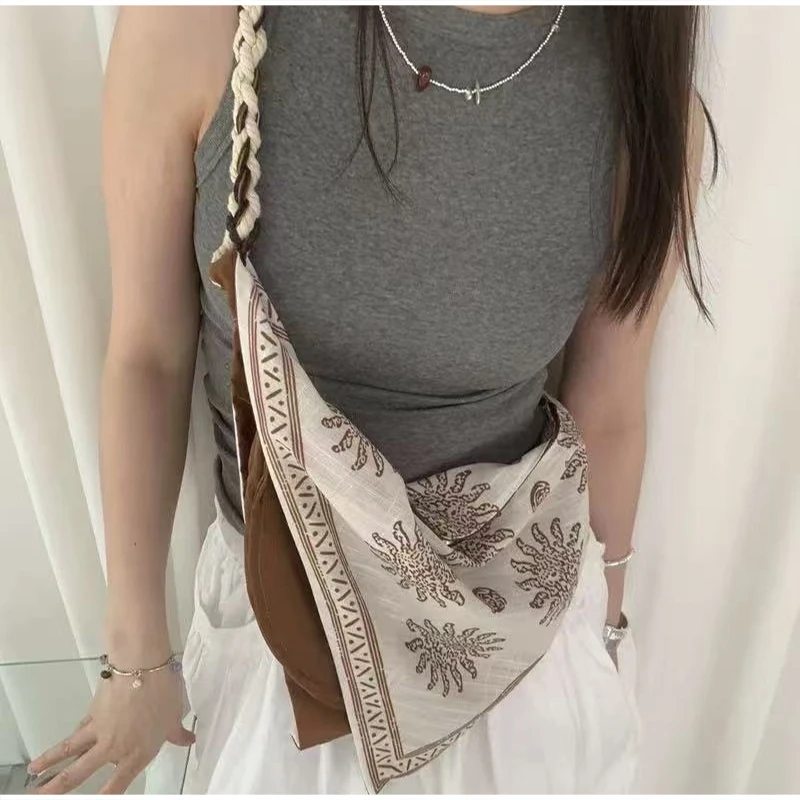 Bohemian Triangle Crossbody Ba - Linen Bag Bulk ulasan dan harga