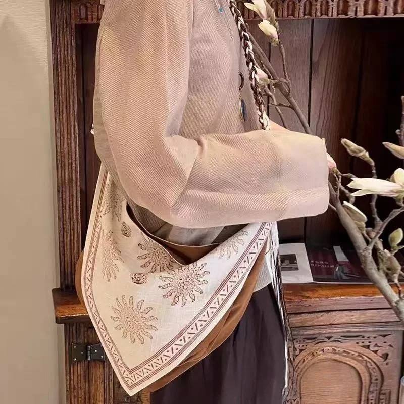 Bohemian Triangle Crossbody Ba - Linen Bag Bulk ulasan dan harga