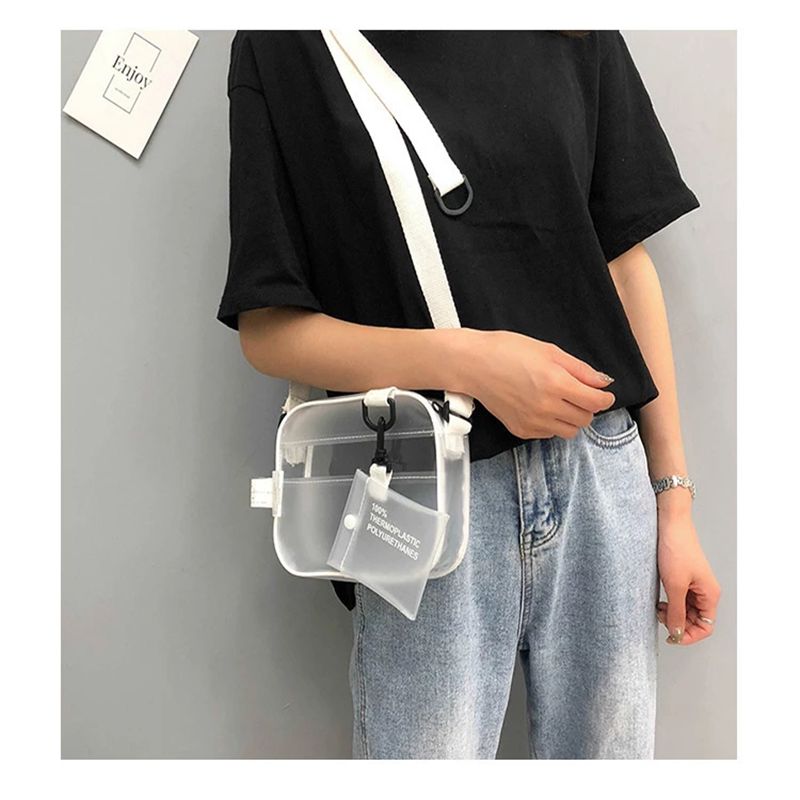 Casual PVC Transparent Bag Wom - Linen Bag Bulk ulasan dan harga
