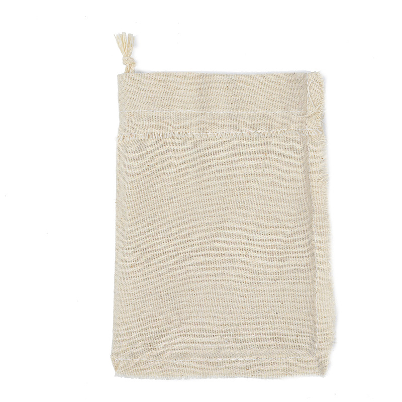 10pcs Cotton Linen Drawstring  - Linen Bag Bulk ulasan dan harga