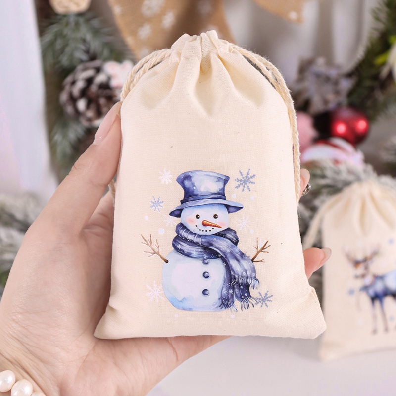 6pcs Christmas Linen Cotton Gi - Linen Bag Bulk ulasan dan harga