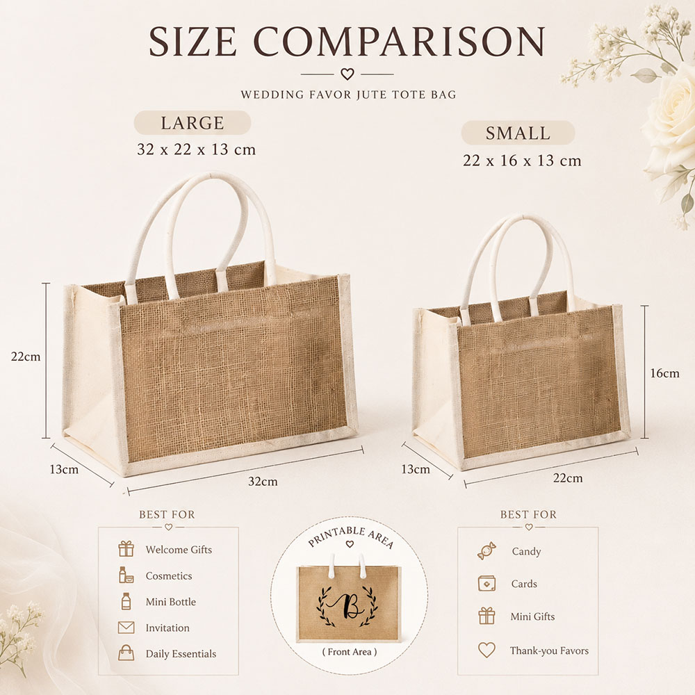 Custom Wedding Gift Bag Person - Linen Bag Bulk ulasan dan harga