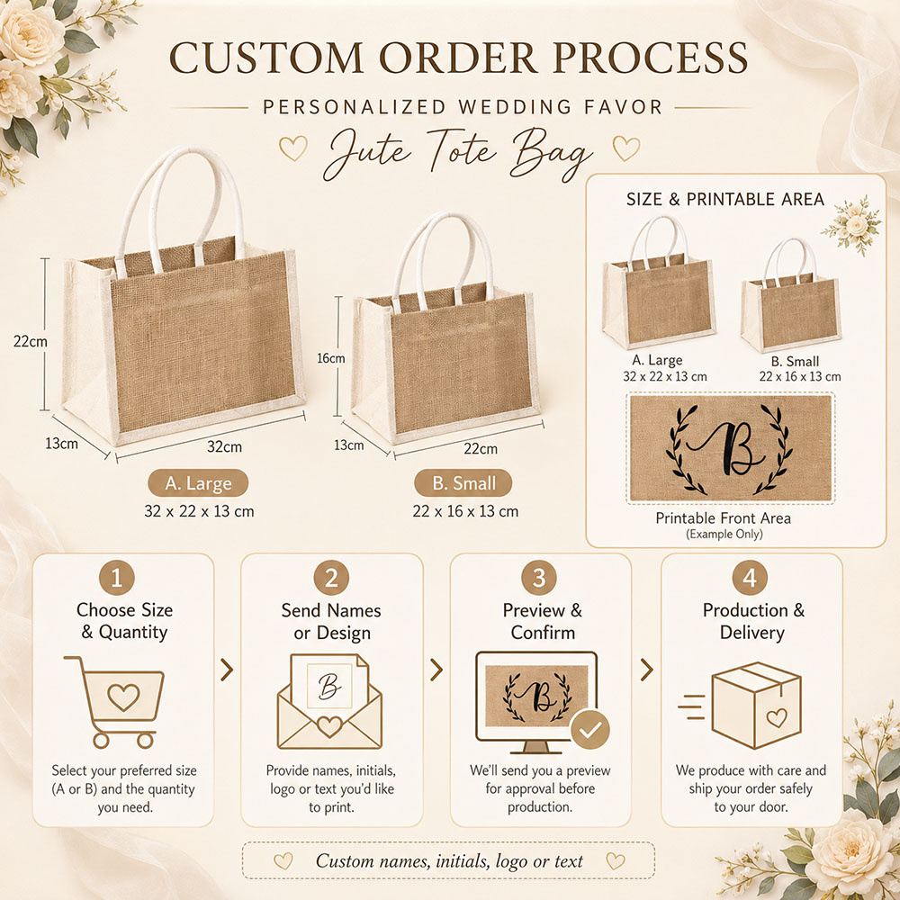 Custom Wedding Gift Bag Person - Linen Bag Bulk ulasan dan harga